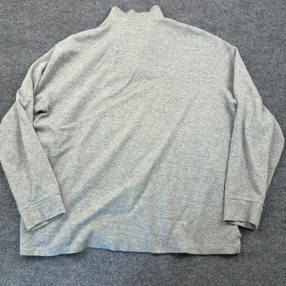 Polo Ralph Lauren‎ Sweater Mens 2XL Gray 1/4 Zip Estate Rib Pullover Flesh Pony